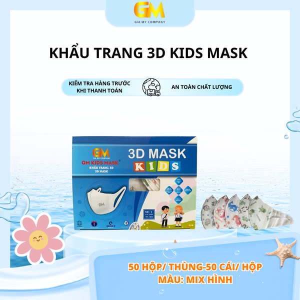 Khẩu trang 3D Kids mask - Khẩu Trang Y Tế Gia Mỹ - Công Ty TNHH Sản Xuất Thương Mại Dịch Vụ Xuất Nhập Khẩu Gia Mỹ