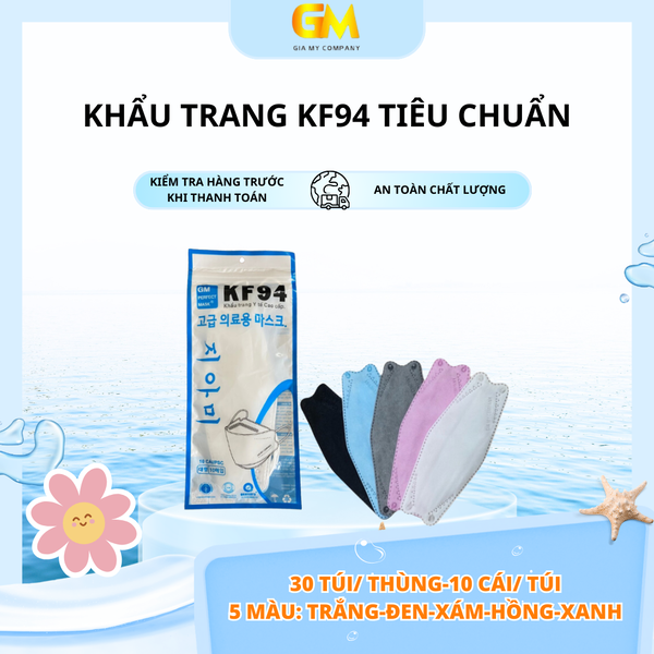 Khẩu trang KF94 Tiêu chuẩn - Khẩu Trang Y Tế Gia Mỹ - Công Ty TNHH Sản Xuất Thương Mại Dịch Vụ Xuất Nhập Khẩu Gia Mỹ