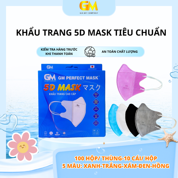 Khẩu trang 5D Mask Tiêu chuẩn - Khẩu Trang Y Tế Gia Mỹ - Công Ty TNHH Sản Xuất Thương Mại Dịch Vụ Xuất Nhập Khẩu Gia Mỹ