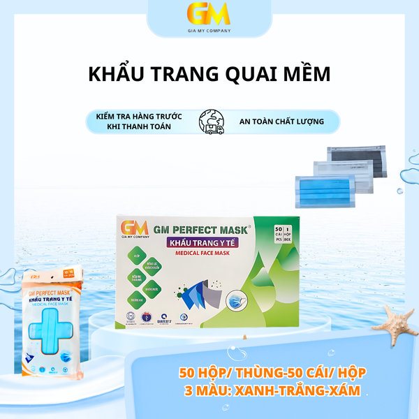 Khẩu trang quai mềm - Khẩu Trang Y Tế Gia Mỹ - Công Ty TNHH Sản Xuất Thương Mại Dịch Vụ Xuất Nhập Khẩu Gia Mỹ