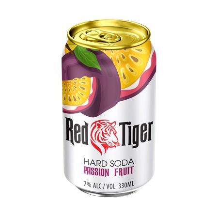 Hard soda vị chanh dây Red Tiger
