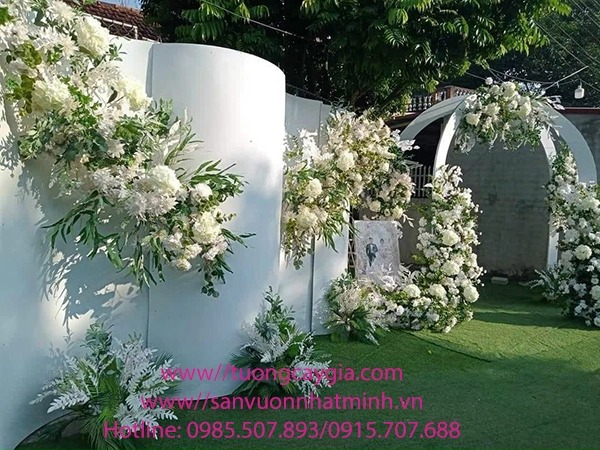 Trang trí backdrop tiệc cưới