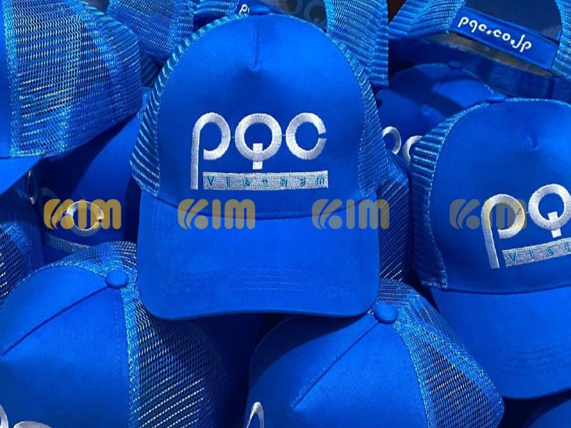 Mũ lưới thêu logo PQC - Mũ Nón Sản Xuất Kim - Công Ty TNHH Kim Advertising