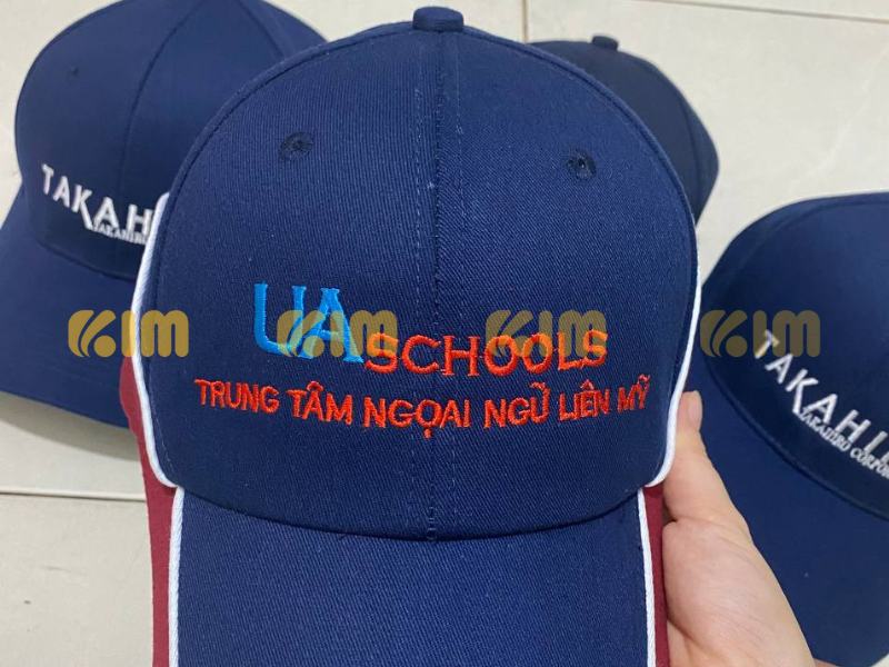 Mũ lưỡi trai thêu logo UA School - Mũ Nón Sản Xuất Kim - Công Ty TNHH Kim Advertising