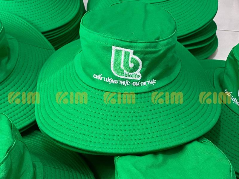 Mũ tai bèo in logo Biolife - Mũ Nón Sản Xuất Kim - Công Ty TNHH Kim Advertising