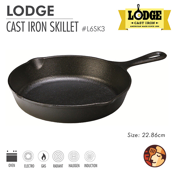 Chảo gang Lodge 23cm L6SK3-3 - Chef Studio - Công Ty Cổ Phần Bếp Chef Studio