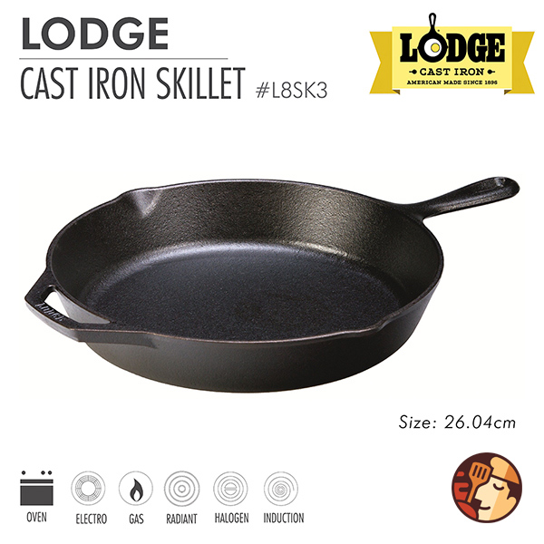 Chảo gang Lodge 26cm L8SK3-2 - Chef Studio - Công Ty Cổ Phần Bếp Chef Studio