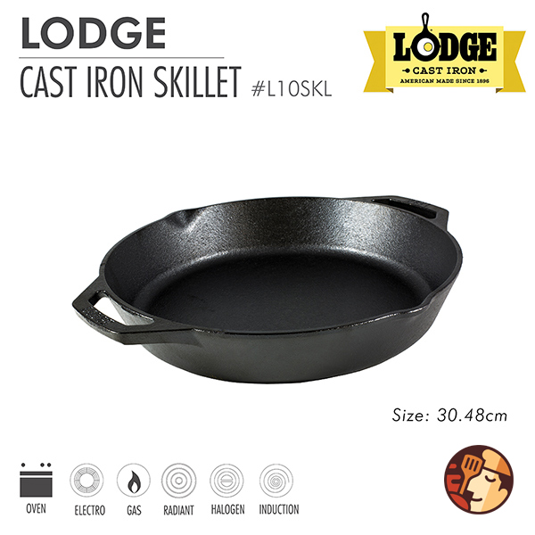 Chảo gang Lodge hai tay cầm 30.5cm L10SKL-3 - Chef Studio - Công Ty Cổ Phần Bếp Chef Studio