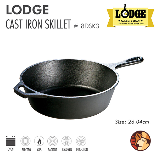 Chảo gang Lodge sâu lòng 26cm L8DSK3 - Chef Studio - Công Ty Cổ Phần Bếp Chef Studio