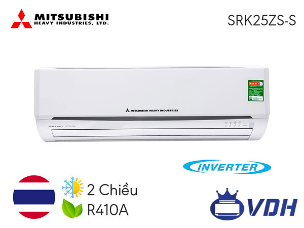 Điều hòa multi Mitsubishi Heavy 9000 BTU 2 chiều SRK25ZSS-W5 - Cơ Điện Lạnh Dương Ngọc Anh - Công Ty TNHH Thương Mại Và Dịch Vụ Cơ Điện Lạnh Dương Ngọc Anh