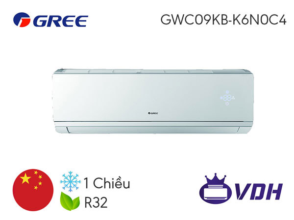 Điều hòa treo tường Gree 9000 BTU 1 chiều GWC09KB-K6N0C4 - Cơ Điện Lạnh Dương Ngọc Anh - Công Ty TNHH Thương Mại Và Dịch Vụ Cơ Điện Lạnh Dương Ngọc Anh