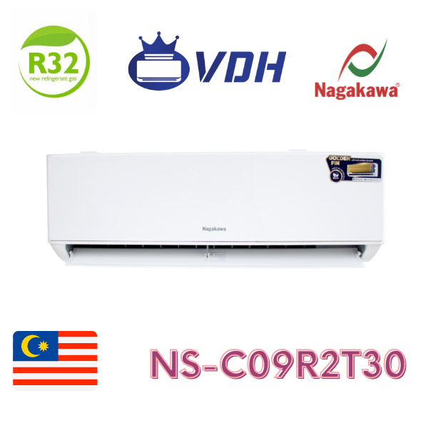 Điều hòa treo tường Nagakawa 9000 BTU 1 chiều NS-C09R2T30 - Cơ Điện Lạnh Dương Ngọc Anh - Công Ty TNHH Thương Mại Và Dịch Vụ Cơ Điện Lạnh Dương Ngọc Anh