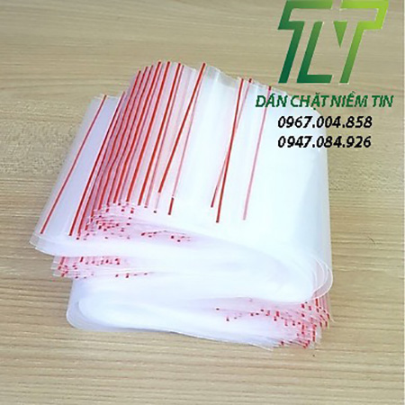 Túi zip chỉ đỏ - Vật Liệu Đóng Gói TLT - Công Ty TNHH Sản Xuất Và Thương Mại TLT Việt Nam