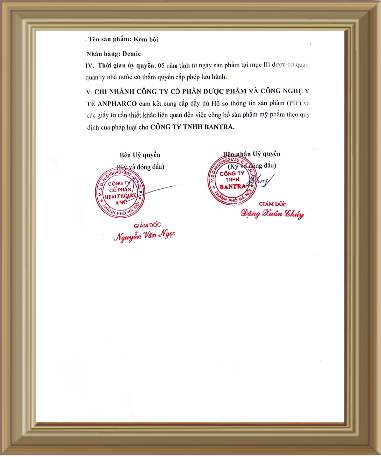 Công bố Gel bôi Demic