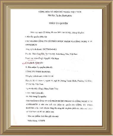 Công bố Gel tắm gội rửa mặt Atops