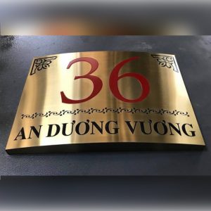 Cắt khắc bển số nhà - Cắt Khắc Laser Minh Huy - Công Ty TNHH DV Công Nghệ Minh Huy