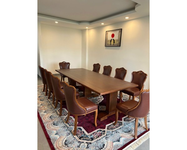 Bộ bàn 10 ghế nhà hàng phòng VIP Saiko bọc nệm cao cấp