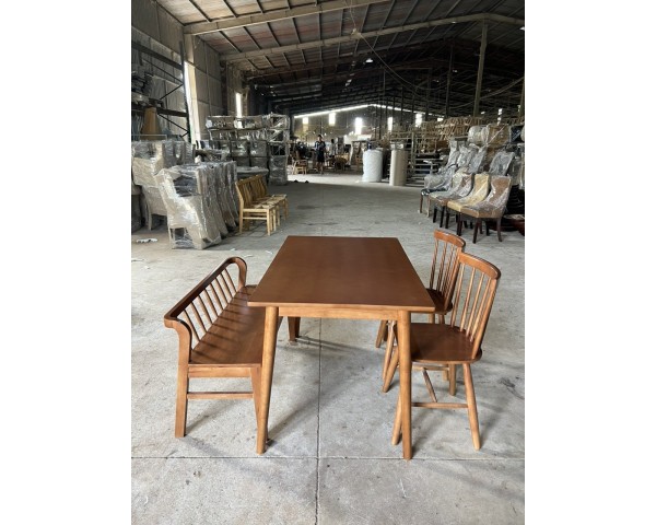 Bộ bàn ghế gỗ 7 nan hiện đại