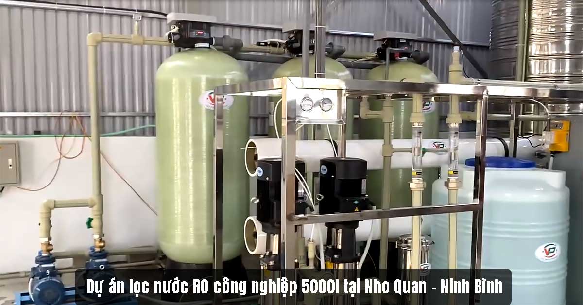 Dự án lọc nước RO công nghiệp 5000L tại Nho Quan