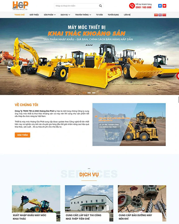 Thiết kế website cơ khí