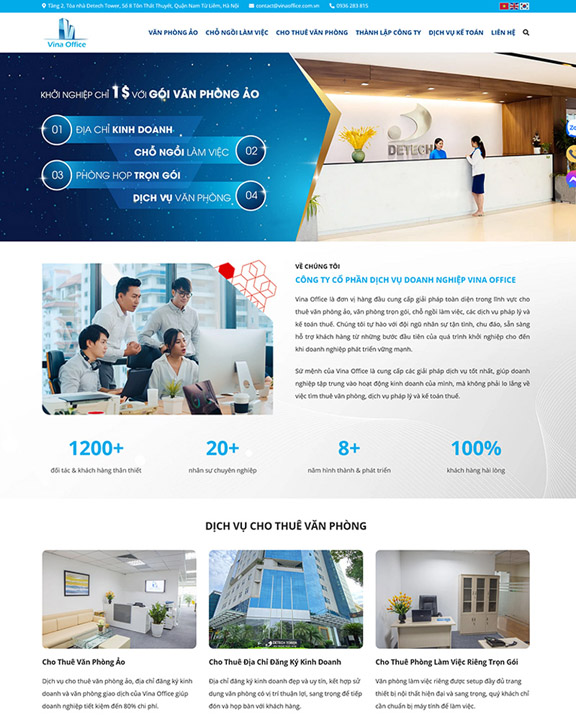 Thiết kế website dịch vụ văn phòng