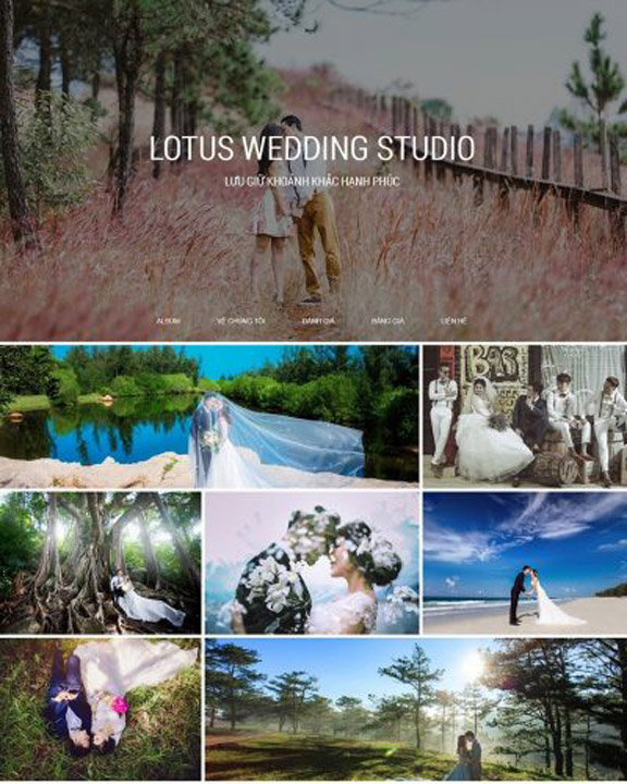 Thiết kế website áo cưới studio
