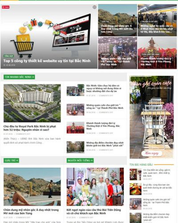 Thiết kế website tin tức