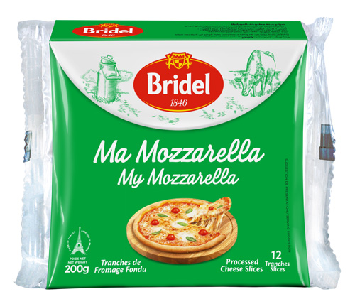 Phô mai lát Mozzarella Bridel 200g