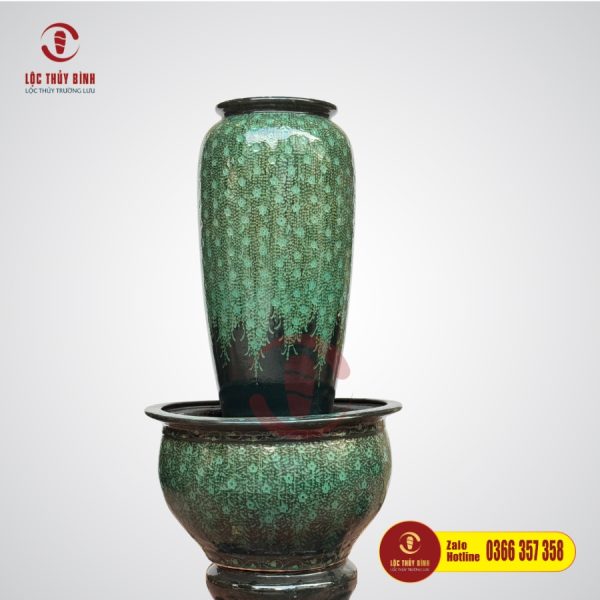 Bộ Đơn Lu Nước Phong Thuỷ Hoa Dây Lộc Vừng