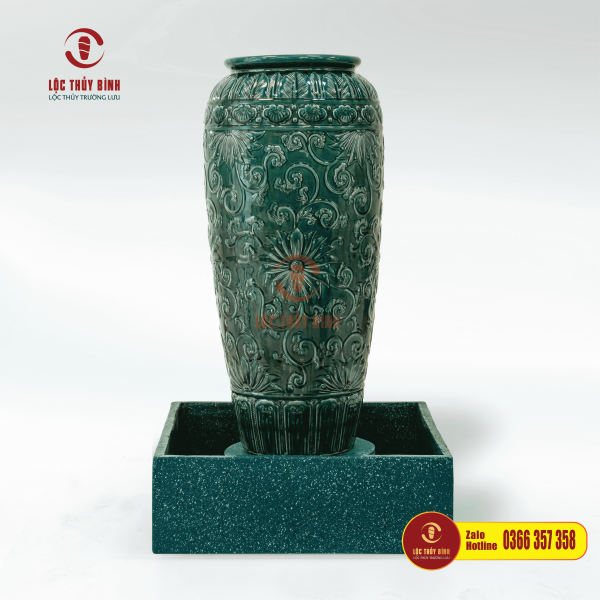Bộ Đơn Lu Nước Phong Thuỷ Tân Cổ Điển Xanh S2