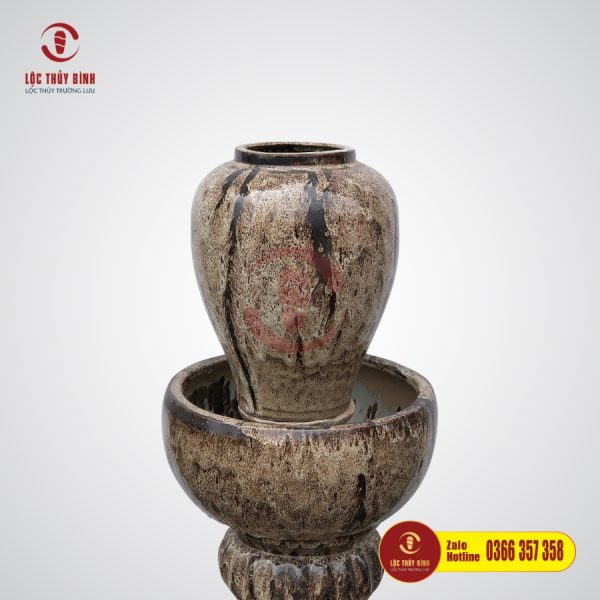 Bộ Đơn Lu Nước Phong Thuỷ Nâu Nhỏ