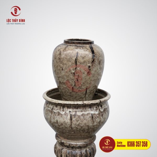 Bộ Đơn Lu Nước Phong Thuỷ Nâu Nhỏ