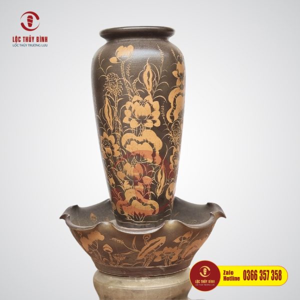 Bộ Đơn Lu Nước Phong Thuỷ Liên Hoa 72cm