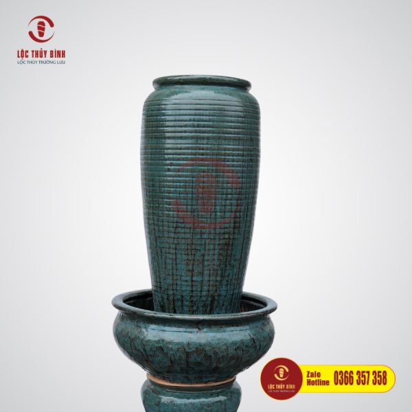Bộ Đơn Lu Nước Phong Thuỷ Vân Sóng 85cm
