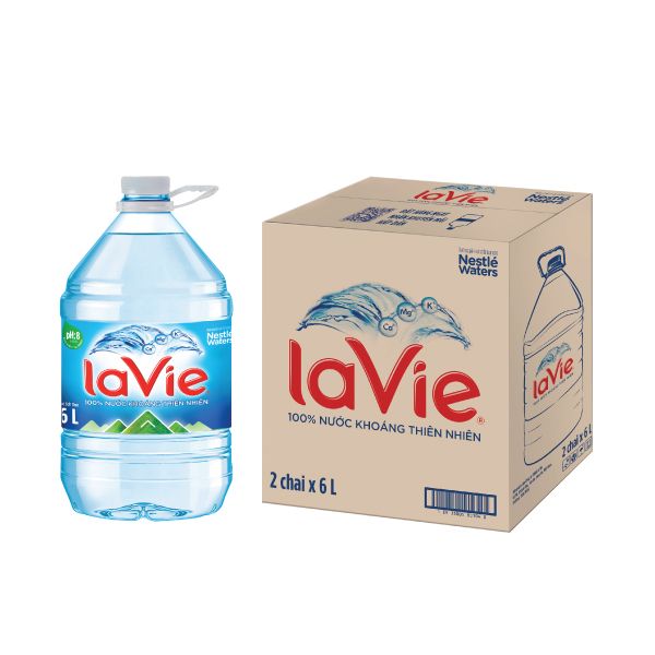 Nước khoáng Lavie đóng chai 6L