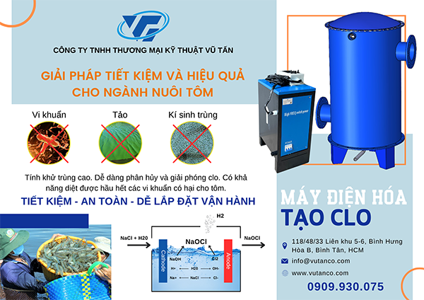 Máy điện phân tạo Clo - 12V 1000A điện 3 pha 380V - Model: VT4AB - Xi Mạ Vũ Tấn - Công Ty TNHH Thương Mại Kỹ Thuật Vũ Tấn