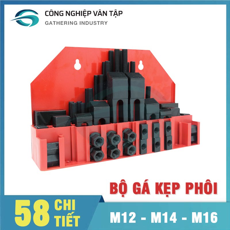 Bộ gá kẹp 58 chi tiết M12-M14-M16