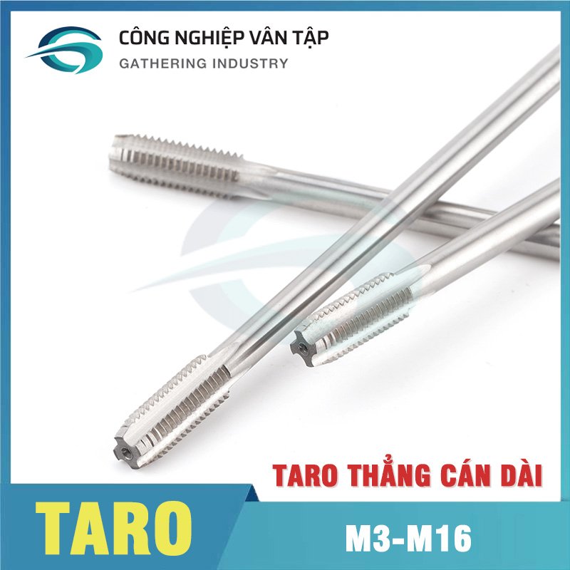 Mũi Taro thẳng, không phủ cán dài M3-M16