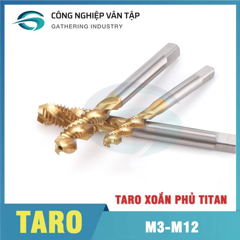 Mũi Taro xoắn phủ TiN-M3-M12