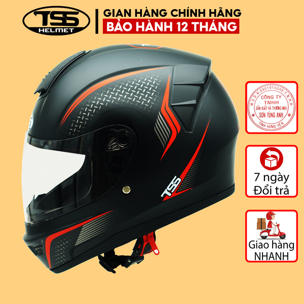 Mũ bảo hiểm Fullface TSS Helmet  2 kính