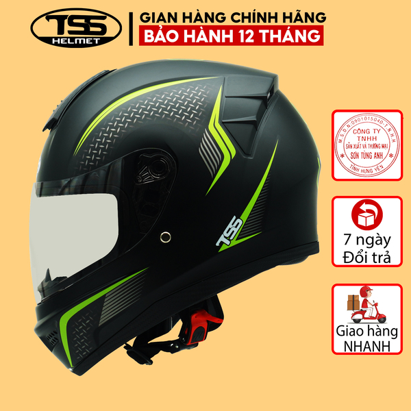Mũ bảo hiểm Fullface TSS Helmet  2 kính