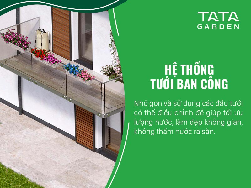 Giải pháp tưới cây ban công - Thiết Bị Tưới Tự Động Claber - Công Ty TNHH Kỹ Thuật NTS