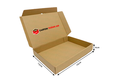 Hộp pizza 3 lớp 18x12x4cm - Thùng Carton Thành An - Công Ty TNHH Sản Xuất Và In ấn Bao Bì Thành An