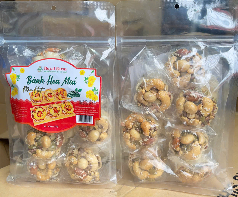 Bánh hoa mai mix hạt - Hạt Dinh Dưỡng Royal Farm - Công Ty TNHH Royal Farm Hà Nội