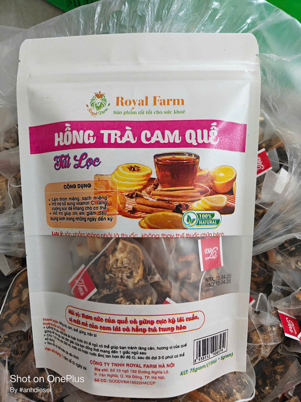Hồng trà cam quế - Hạt Dinh Dưỡng Royal Farm - Công Ty TNHH Royal Farm Hà Nội