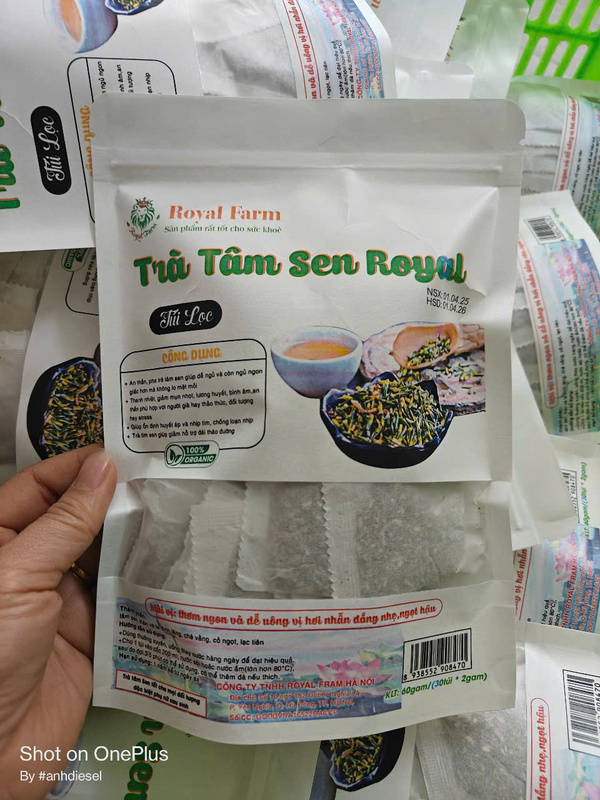 Trà tâm sen Royal - Hạt Dinh Dưỡng Royal Farm - Công Ty TNHH Royal Farm Hà Nội