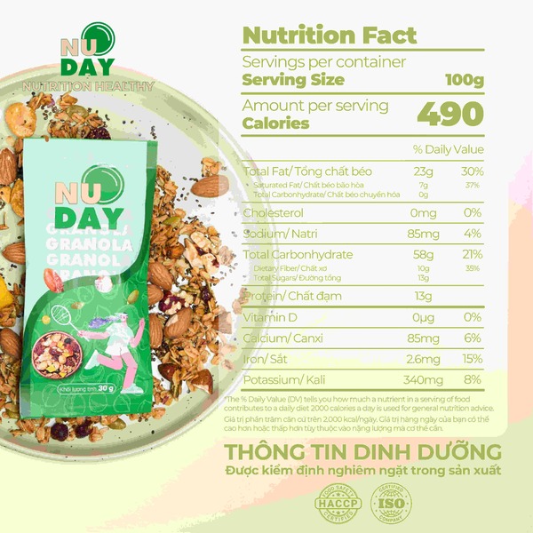 Granola siêu hạt ngũ cốc dinh dưỡng ăn kiêng - Hạt Dinh Dưỡng Quốc Phong - Công Ty TNHH Nông Sản Quốc Phong