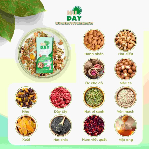 Granola siêu hạt ngũ cốc dinh dưỡng ăn kiêng - Hạt Dinh Dưỡng Quốc Phong - Công Ty TNHH Nông Sản Quốc Phong