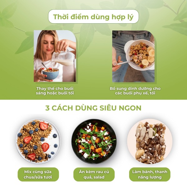 Granola siêu hạt ngũ cốc dinh dưỡng ăn kiêng - Hạt Dinh Dưỡng Quốc Phong - Công Ty TNHH Nông Sản Quốc Phong