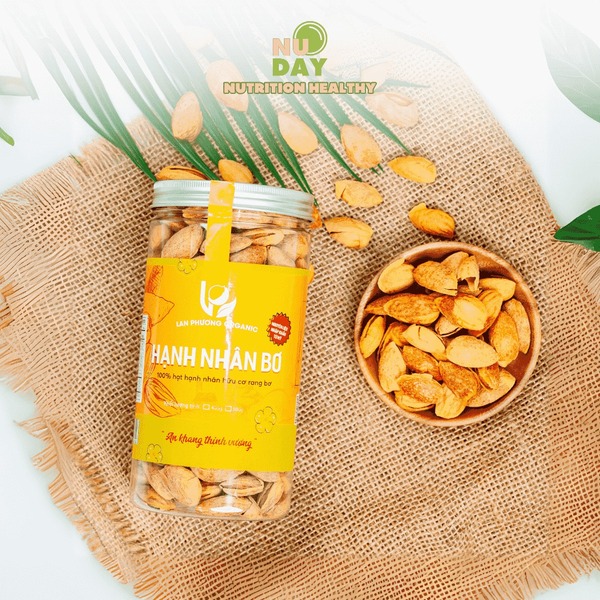 Hạt hạnh nhân rang bơ - Hạt Dinh Dưỡng Quốc Phong - Công Ty TNHH Nông Sản Quốc Phong